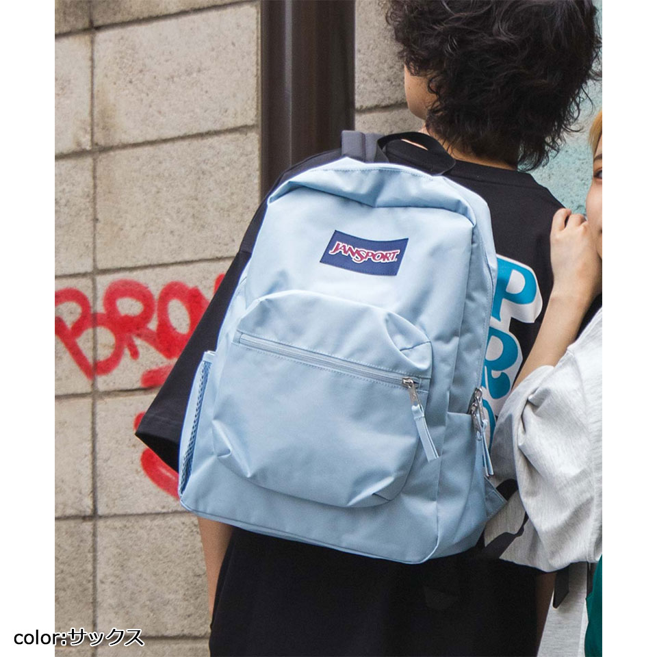 ■さらに20%OFF！！LINEクーポン配信中■【SALE5500円→5225円】JANSPORT CROSSTOWN サックス ダークグリーン エコ リサイクル素材 フロントカーガナイザー付き ユーティリティポケット レディース 女性用 ユニセックス 男女兼用 メンズ 男性用 WEGO ウィゴー wego