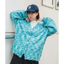 【SALE 5499円→3999円】ダメージミックスカラービッグカーデ カーディガン メンズ レディース ユニセックス トップス 羽織り 長袖 ミックスカラー ダメージ クラッシュ 秋 冬 春 WEGO ウィゴー(4)