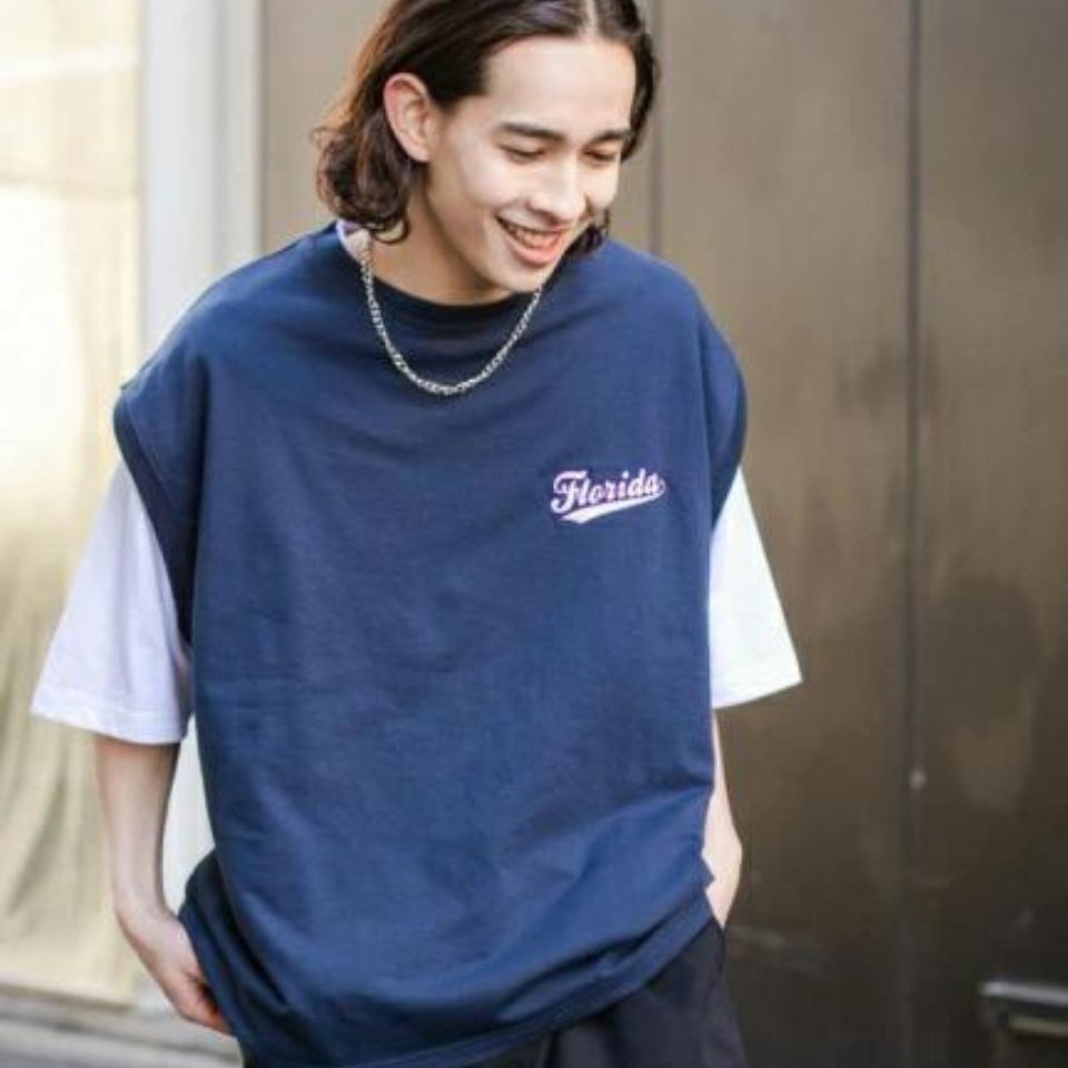 【SALE4399円→2199円】アンサンブルスウェットベストT Tシャツ メンズ レディース ユニセックス トップス カットソー 半袖 アンサンブル ベスト スエット Tシャツ ベスト セット商品 春 夏 男…