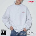 ワンポイントハーフジッププルオーバー ニット セーター メンズ 長袖 ハーフZIP ワンポイント 秋 冬 WEGO ウィゴー