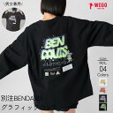 \7/19 20:00~23:59 20%クーポン★店内全品対象/【SALE 4399円→3959円】別注BENDAVISグラフィックT ロンT メンズ レディース ユニセックス トップス カットソー 長袖 グラフィック プリント バックロゴ 春服 春 夏 秋 冬 男女兼用 ブランド 大人 WEGO ウィゴー