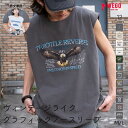 【SS限定SALE 2199円→1422円】ヴィンテージライクグラフィック Tシャツ メンズ レディース ノースリーブ トップス タンクトップ インナー ヴィン...