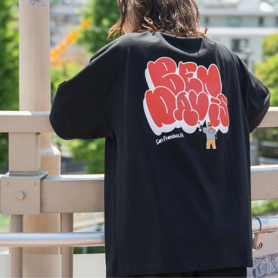 別注ベンデイビスバックグラフィックT Tシャツ メンズ レディース ユニセックス トップス カットソー 半袖 バックプリント BEN DAVIS 春 夏 WEGO ウィゴー