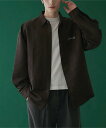 【SALE 3959円→2199円】フェイクスウェードワンポイントBIGシャツ メンズ 長袖 トップス カジュアルシャツ スエードシャツ 秋 冬 WEGO ウィゴー