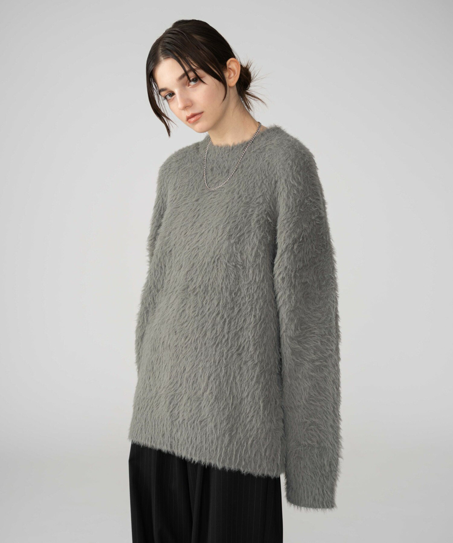 ＼20％OFFクーポン利用で2400円／【SALE 3299円→2999円】25冬新作 フェザーニットプルオーバー ニット メンズ レディース セーター トップス 長袖 ゆったり ボーダー 無地 ふわふわ 秋 冬 男女兼用 WEGO ウィゴーのサムネイル