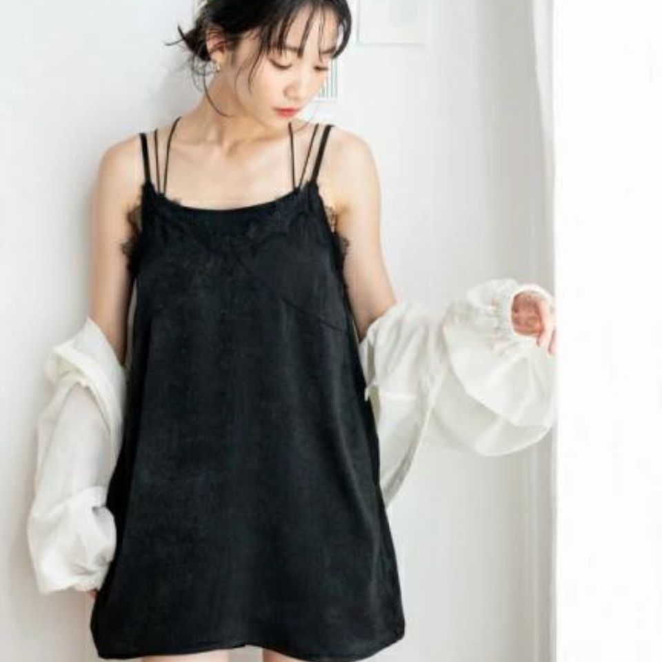【SALE3299円→2199円】ランジェリーキャミワンピ ワンピース レディース キャミソールワンピ キャミワンピース インナー 重ね着 レイヤード 春 夏 秋 WEGO ウィゴーのサムネイル
