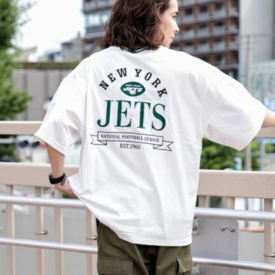 【SALE4399円→3299円】別注 NFL バック刺繍T(S) Tシャツ メンズ トップス 半袖 夏 刺繍 バッグロゴ ストリート WEGO ウィゴーのサムネイル