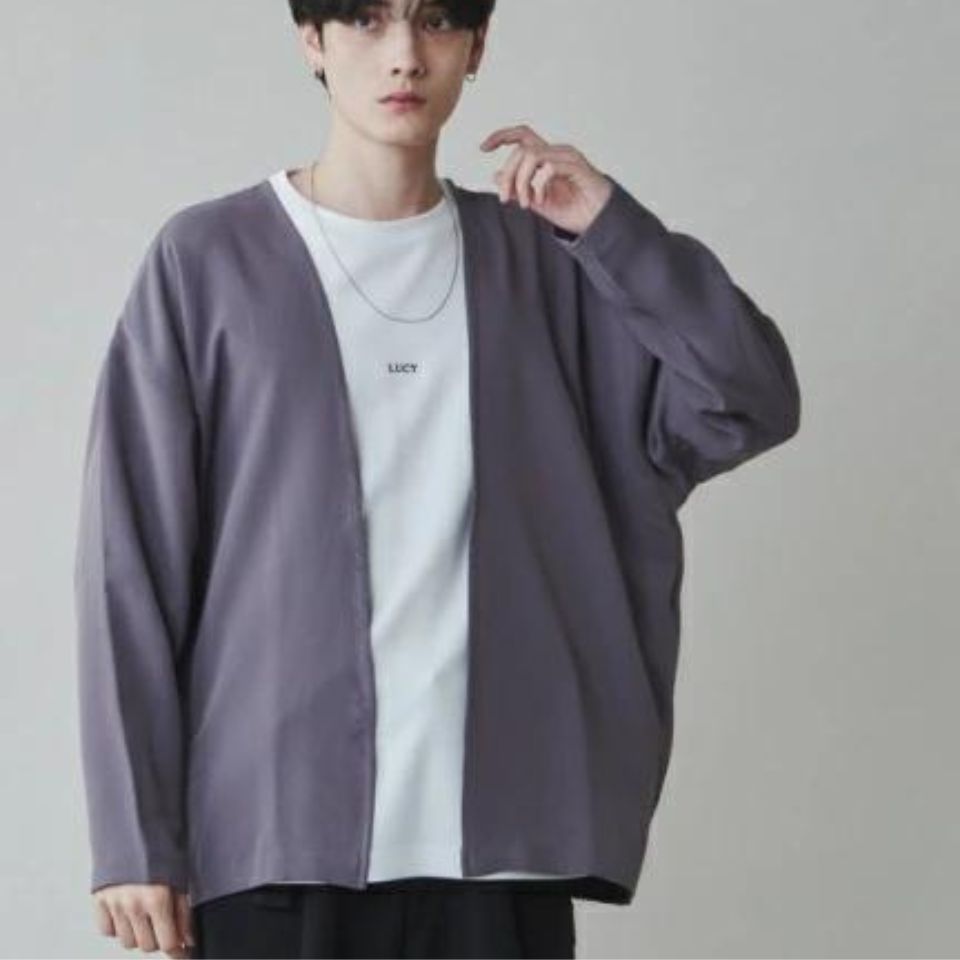 【SALE4399円→2199円】ルーズシャツカーディガン メンズ トップス カーディガン 長袖 シャツ ルーズシルエット 秋服 WEGO ウィゴーのサムネイル