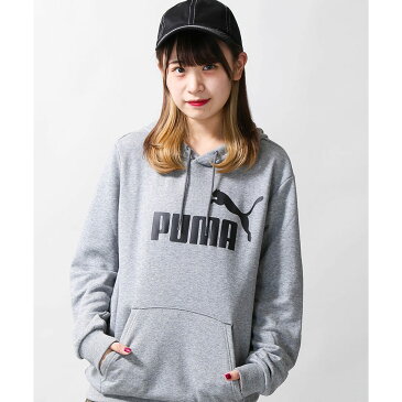 PUMAロゴフーディ メンズ レディース ユニセックス PUMA プーマ プーマスウェット パーカー 無地 シンプル 着回し スウェット トレーナー おそろい ブランド 体育祭 スポーツ ワンポイント お洒落 ストリート wego トップス