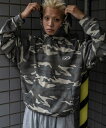 【SALE 5499円→3299円】パターンメタルワンポイントプルパーカー メンズ トップス 長袖 パーカー フーディー スウェット そう柄 迷彩 秋 冬 WEGO ウィゴー