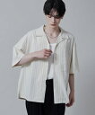 【SALE 3299円→1979円】リネンレーヨンオープンカラーシャツ メンズ トップス シャツ 半袖 カジュアルシャツ オーバーサイズ ビッグシルエット 春 夏 WEGO ウィゴー