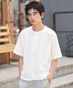 リラックスフィットヘンリーネックT Tシャツ メンズ レディース ユニセックス 男女兼用 トップス カットソー 半袖 シンプル カジュアル 無地 インナー 春 夏 秋 WEGO ウィゴー(4)