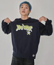 【SALE 6270円→5170円】別注BENDAVISバブルロゴプルオーバー スウェット メンズ トレーナー 長袖 グラフィック プリント ロゴ 春服 春 秋 WEGO ウィゴー