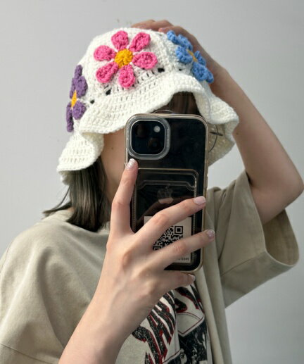 【SALE 1979円→1429円】【WEGO】フラワーフリルニットハット