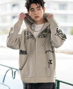 ジャガードグラフィックニットZIPパーカー メンズ ニット パーカー ジップパーカー ジャガード 春ニット 春服 秋 冬 WEGO ウィゴー