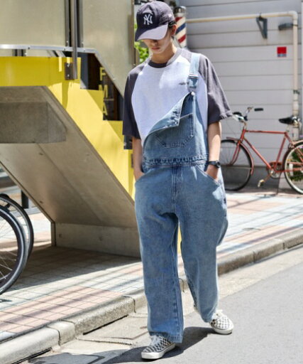 デニムオーバーオール メンズ オーバーオール サロペット オールインワン ボトムス デニム生地 つなぎ 春 夏 秋 冬 WEGO ウィゴー