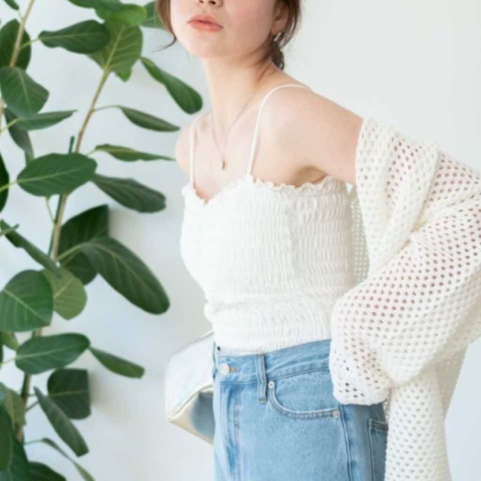 【SALE2199円→1649円】2ストラップカップインシャーリングミャミソール レディース カップ付きインナー カップ付きキャミソール ベアトップ ブラトップ チューブトップ 春 夏 WEGO ウィゴーのサムネイル