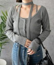 【SALE 3299円→1649円】ワンポイント刺繍キャミセットカーデ レディース カーディガン トップス 長袖 セット キャミ カーディガン アンサンブルカー...