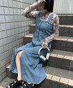 【SALE 4399円→2199円】【WEGO】デニムWジップジャンスカ