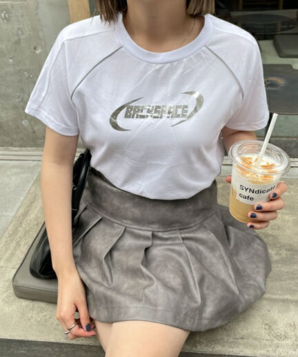 スポーツグラフィックT レディース Tシャツ トップス カットソー 半袖 ちびTシャツ 夏 秋 WEGO ウィゴーのサムネイル