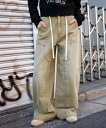 【SALE 5499円→2199円】ヴィンテージウォッシュダックダブルニーバギーパンツ メンズ パンツ デニム ワイドパンツ デニムパンツ バギーパンツ春服 春 夏 秋 冬 WEGO ウィゴー