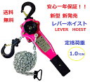 【三方良し】【1年保証】【領収書OK】新発売ピンク色 レバーホイスト1.0t(Lever Hoist) チェーンホイスト/ チェーンブロック チェーンガッチャ ...