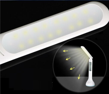 LED デスクライト スタンド 時計・カレンダー・温度表示 タッチセンサーで輝度調節機能 折りたたみLEDライ 明るさ 400ルーメン 電気スタンド 学習用 LED ライト デスクライト 目に優しい デスクライト おしゃれ led デスクスタンド スタンドライト 卓上 スタンド オフィス