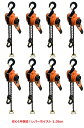 【1年保証】【領収書OK】大人気 レバーホイスト1.0ton 8台セット 認証書確認歓迎(Lever Hoist) チェーンホイスト チェーンブロック 手動式レ...