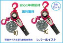 【三方良し】【1年保証】【領収書OK】2台セット軽量タイプ 小型 新型新発売 レバーホイスト1.0t(Lever Hoist) レバーブロック 1000kg 1...