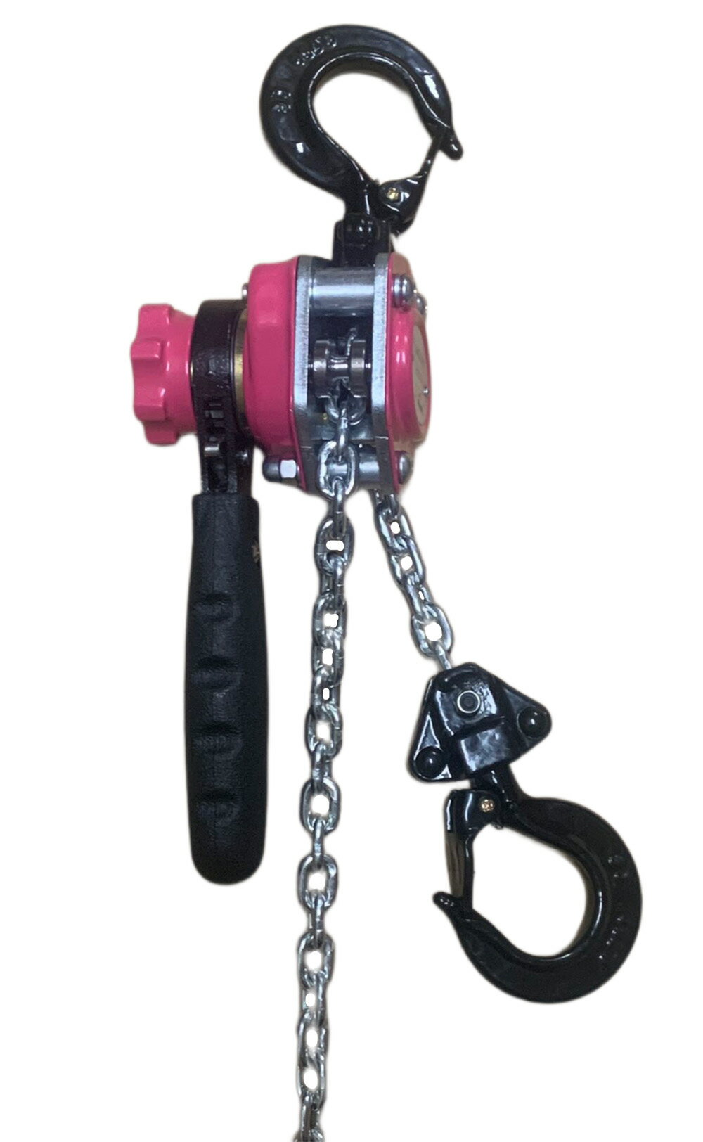三方良し 超小型/超軽量式 2台 レバーホイスト0.25ton 0.25トン ピンク色 ラチェッ...