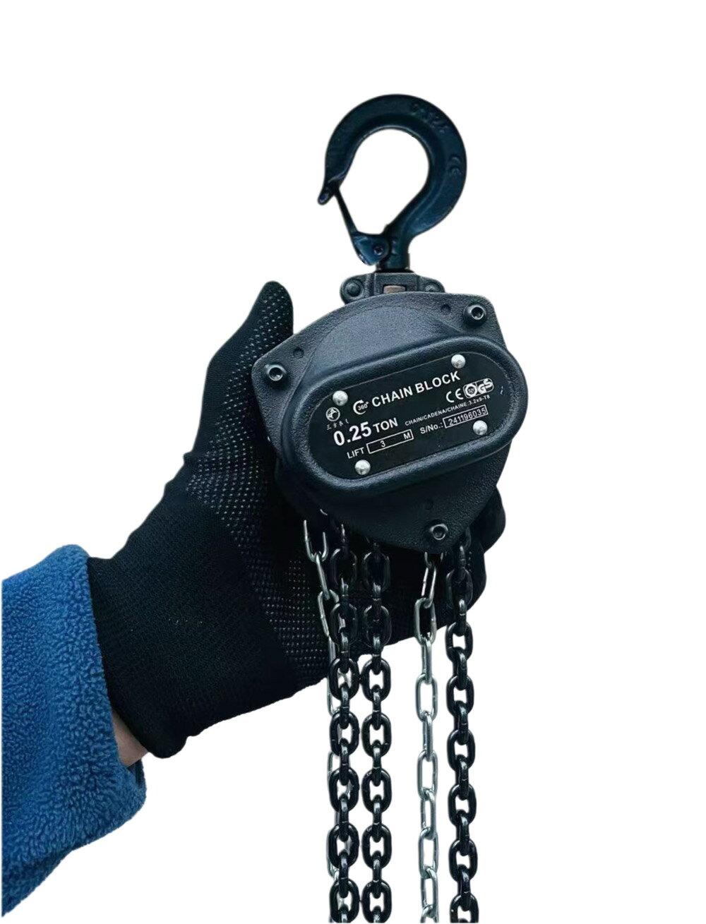 新型軽量 360度手動式チェーンブロック0.25ton チェーン3m 黒色 小型 荷重250kg チェーンホイスト高品質CE・TUV・GS規格認証済み製品・格安価格ホイスト チェーンローラー レバーホイスト レバーブロック チェンブロック おすすめ チェーンレバー【あす楽対応】 wei-wcp-10000662 三方良しWCPショップ サンプル画像2