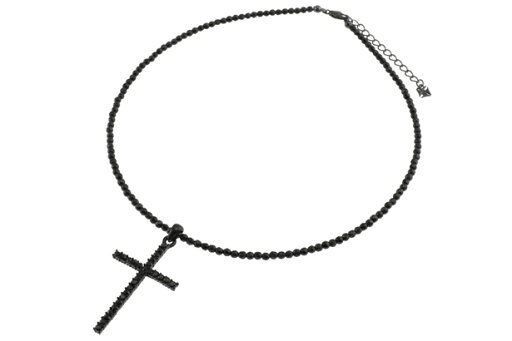 天然カット・オニキス使用!!【Cut Onyx Cross Necklace/Modern Pirates】モダンパイレーツ・天然石・クロス・ネックレス・十字架・ロザリオ 天然カット・オニキス使用!!【Cut Onyx Cross Necklace/Modern Pirates】モダンパイレーツ・天然石・クロス・ネックレス・十字架・ロザリオ