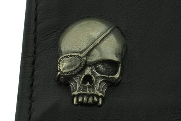 スカルスタッズの繊細さが魅力!!【W-Pirates Skull Studs Long Wallet・Soft Leather/Modern Pirates】モダンパイレーツ・スカル・スタッズ・髑髏・海賊・パイレーツ・札入れ・ウォレット・小銭入れ