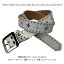 ѥ졼ġå٥ȡ35mm Width Studs Belt/Side Round Center Star Studs 001(35mm쥶å٥/ɡ饦ɥå󥿡å001) ٥ å ܳ  å٥ ơ