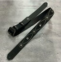 【 42mm Width Hard Leather Guitar Strap / Vintage Design 001 】