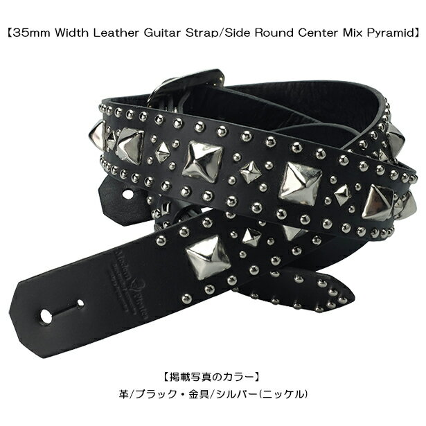 ѥ졼ġȥåס35mm Width Leather Guitar Strap/Side Round Center ...