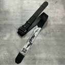 【 50mm Width Soft Leather Guitar Strap / SIN ZMB Monochrome Print Design 002 】(HISASHI Model)