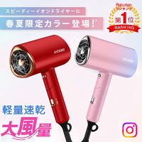 ★新色登場期間限定9500円⇒3980円★楽天1位 ドライヤー 大風量 マイナスイオン ヘアードライヤー 折りたたみ 速乾 マイナスイオンドライヤー ドライアー 軽量 1200 コンパクト 低温 ヘアケア 低騒音 ハイパワー 恒温 5min速乾 温度過昇防止 ダメージ軽減 スピーディーイオン