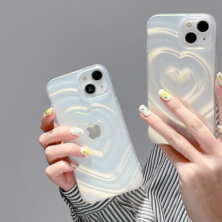 Rakuten - 可愛い iPhoneケース ハート クリア 半透明 iPhone16ケース ラメ キラキラ 波 持ちやすい 指紋が付かない スマホケース スマホカバー iPhone13 iPhone14 iPhone15 iPhone16 Pro Max ケース アイフォン16ケース おしゃれ