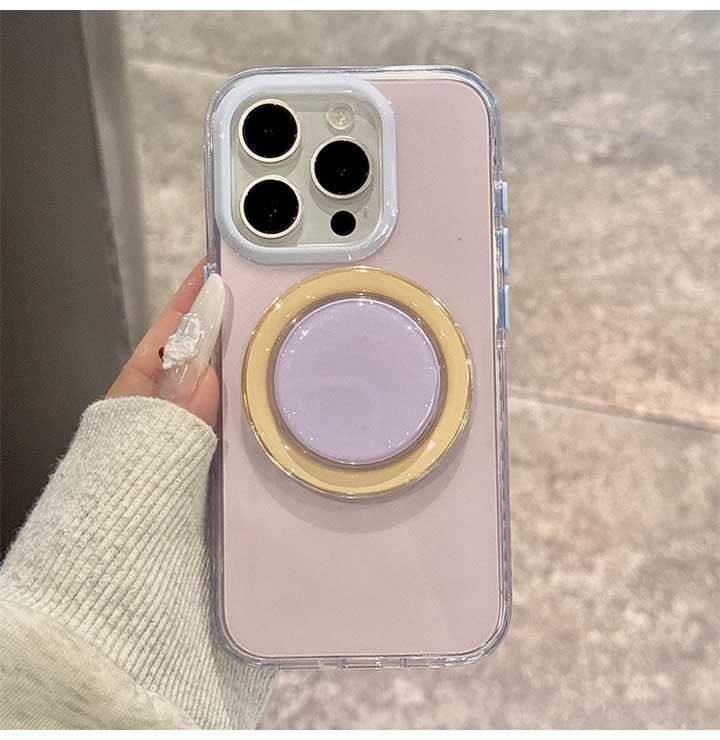Rakuten - 2WAY iPhoneケース iPhone17ケース 光沢 可愛い グリップトック 持ちやすい マグセーフ magsafe スマホケース iPhone16ケース 女の子 iPhone15ケース iPhone14ケースiPhone13ケース 落下防止 おしゃれ ガーリー ピンク パープル