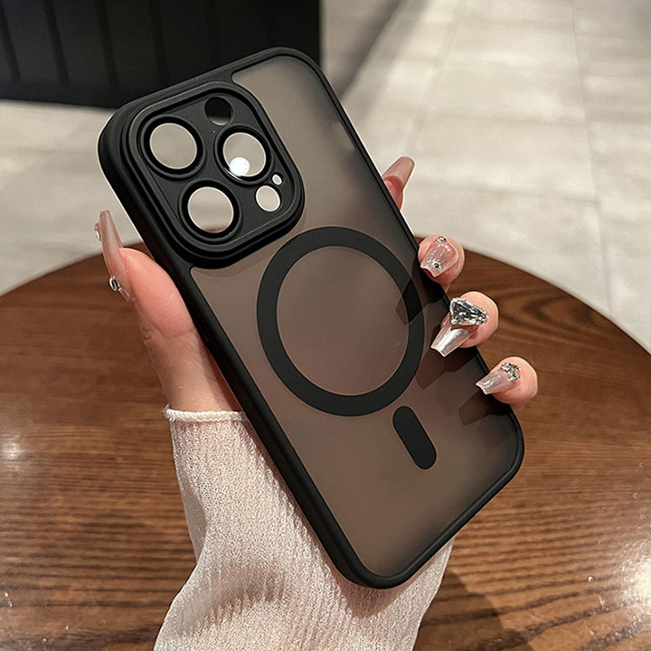 Rakuten - iPhone17ケース magsafe 半透明 マット iPhone16ケース マグセーフ シンプル iphoneケース iphone16eケース スマホケース 韓国 ブラック 黒 iPhone16Proケース 大人っぽい おしゃれ ユニセックス シリコン iPhone16 iPhone15 iPhone14 iPhone13 iPhone12 Pro Max ケース