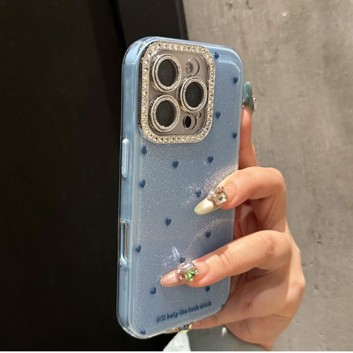 iPhoneケース 可愛い キラキラ iPhone17ケース ラメ グリッター ハート 女の子 ガーリー カメラレンズ保護 白 ピンク iPhone16ケース iPhone14ケース iPhone15ケース iPhone13ケース スマホケース スマホカバー アイフォンケース weil2023-10000819 WEIL2023 サンプル画像2