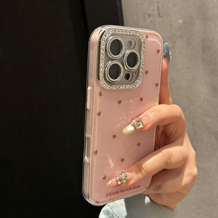 iPhoneケース 可愛い キラキラ iPhone17ケース ラメ グリッター ハート 女の子 ガーリー カメラレンズ保護 白 ピンク iPhone16ケース iPhone14ケース iPhone15ケース iPhone13ケース スマホケース スマホカバー アイフォンケース weil2023-10000819 WEIL2023 サンプル画像3