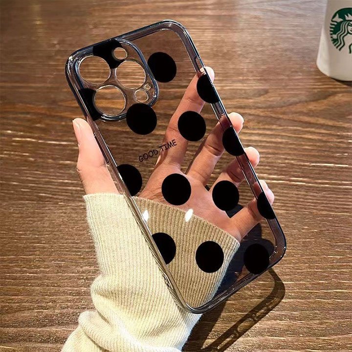Rakuten - iPhoneケース 可愛い 軽量 透明 ドット iphone16ケース シンプル iphone12mini iphone13mini ケース 柄物 柔らかい ソフトケース iphone15ケース スマホケース アイフォンケース iphone14ケース 韓国 おしゃれ カジュアル