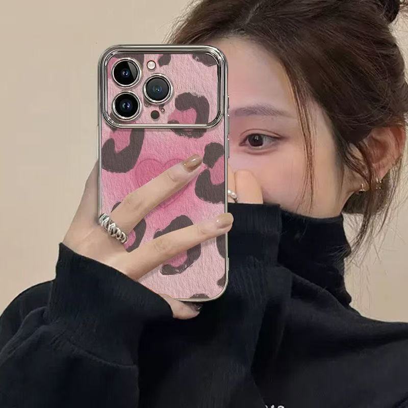 iPhone17ケース iPhoneケース ピンク レオパード 可愛い ヒョウ柄 人気カラー 女の...