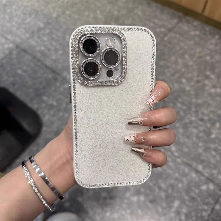 iPhoneケース キラキラ 可愛い アイフォンケース ラインストーン グリッター 女の...
