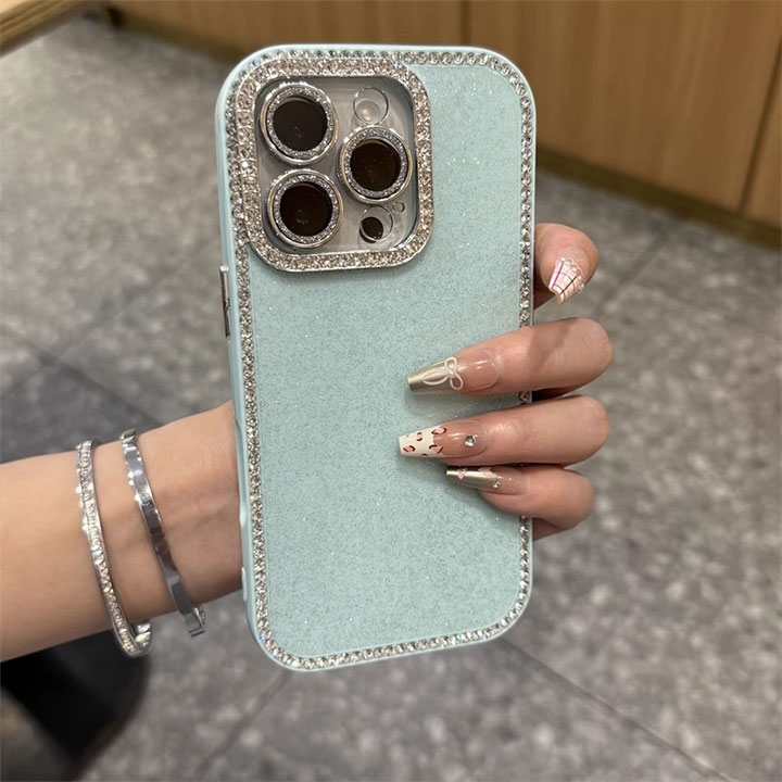 iPhoneケース キラキラ 可愛い アイフォンケース ラインストーン グリッター 女の...