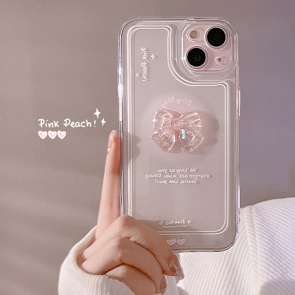 Rakuten - iPhone17eケースリボン キュート ピンク 可愛い iPhone17ケース iPhoneケース 3D 立体 透明 クリア iphone16ケース ソフト 軽量 柔らか シリコン iphone15ケース スマホケース アイフォン16ケース ハート 韓国 キュート iphone12miniケース iphone13miniケース