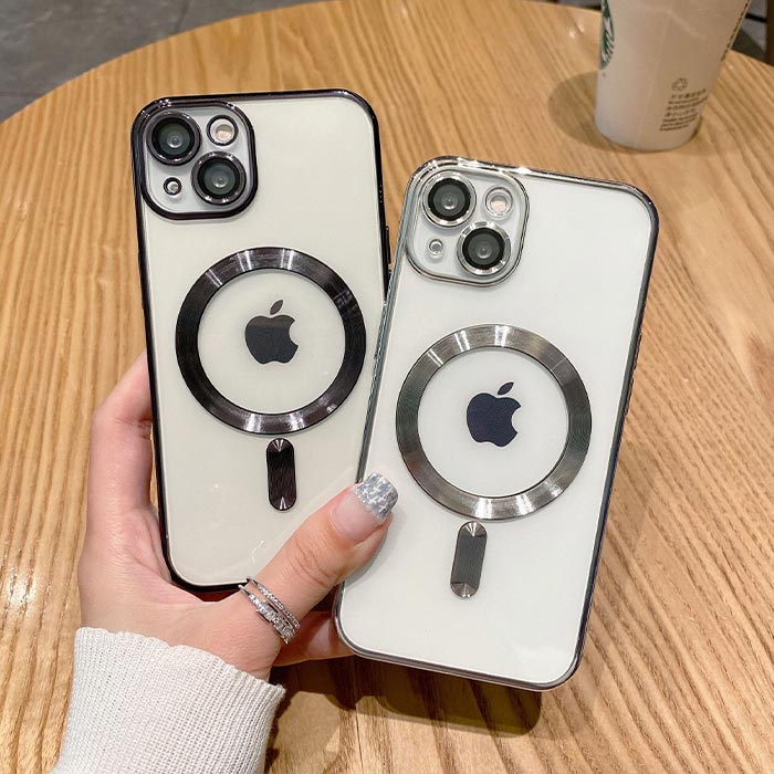 iPhone16Pro ケース iPhone16 ケース MagSafe ワイヤレス充電対応 マグセーフ iphoneケース メンズ ユニセックス iPhone 11 12 13 14 15 16 Pro max Plus mini ケース キラキラ シルバー ゴールド ピンク 透明 クリアのサムネイル