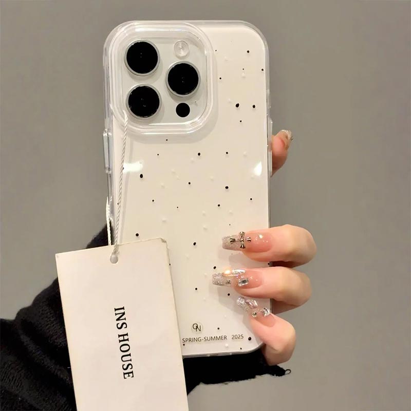 iPhone17ケース かわいい ドット 夏 スマート iPhoneケース ソフト 軽量 シンプル ...
